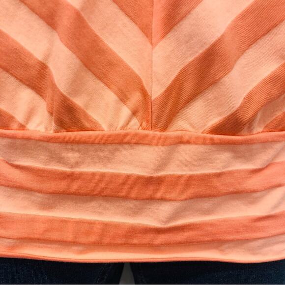Ella Moss Orange Peach Creamsicle Chevron Stripe Halter Top Retro and Playful - Picture 14 of 16